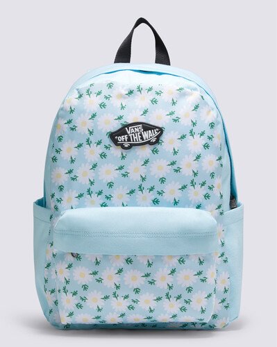Apresentando o estilo icônico que faz parte do DNA da Vans, a Mochila Old Skool Grom Backpack Fresh Flower Crystal Blue Infantil traz muitos detalhes “Off The Wall” para este design clássico de dois bolsos. O bolso frontal inclui um organizador para garantir que seus itens essenciais fiquem organizados e facilmente acessíveis. As alças acolchoadas retas e ajustáveis proporcionam um ajuste personalizado. O modelo infantil traz aplicação de patch bordado frontal com assinatura Vans em “Drop V”, com uma estética tradicional inconfundível para completar o design. A equipe da Vans traçou metas ambiciosas de sustentabilidade. Grandes ou pequenos, todos os esforços se somam a mudanças positivas. Para poder estampar o logotipo VR3 Checkerboard Globe, pelo menos 30% do produto deve ser feito de materiais reciclados ou por uma combinação de materiais reciclados, renováveis e/ou regenerativos. Para saber mais sobre a Vans e sua jornada rumo ao uso de materiais sustentáveis, acesse o site vans.com.br/sustentabilidade.