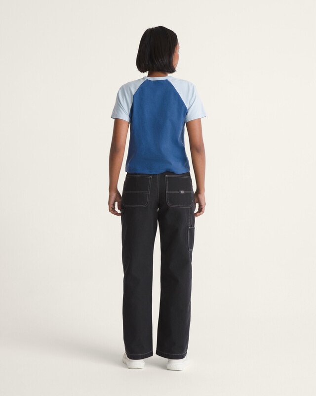 Calça Chore Mid Rise Straight Black