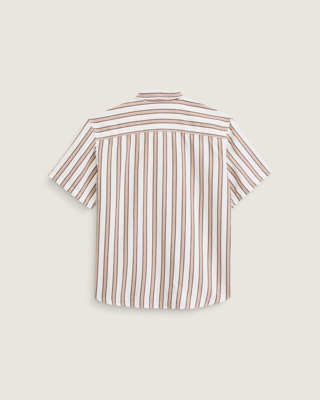 Camisa Manga Curta Lawson Stripe White Potting Soil