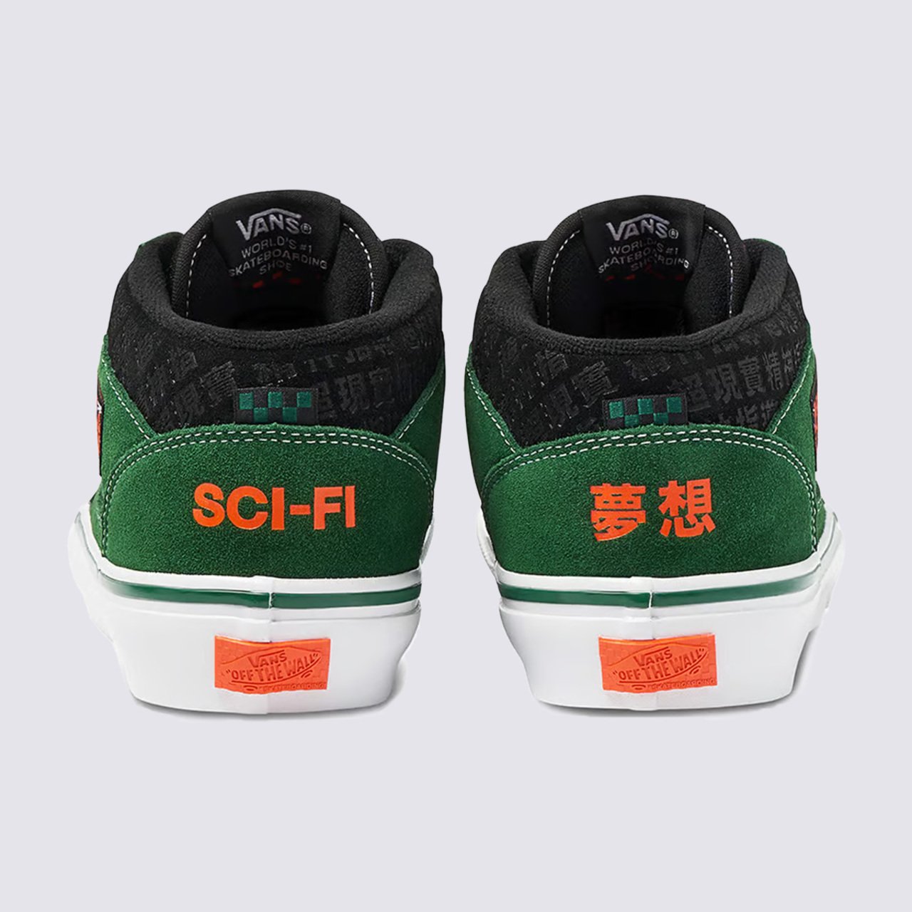 Tenis Skate Half Cab 92 Vcu Sci Fi Fantasy Green Vans