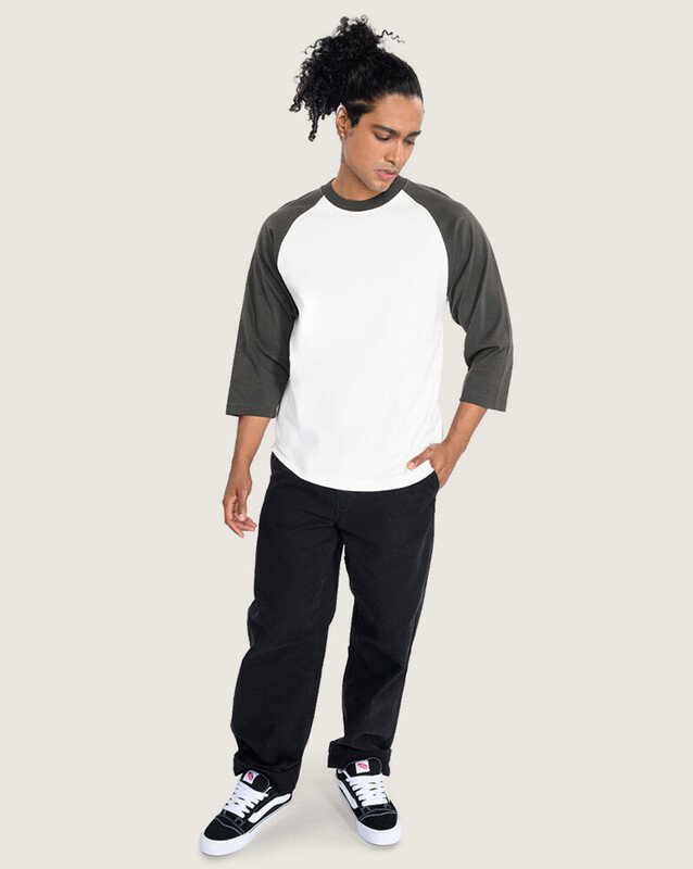 Camiseta Manga 3/4 Lx Raglan Faded Black Egret