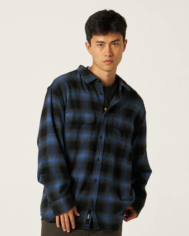 Camisa Manga Longa Lawson Plaid Flannel  Black True Navy