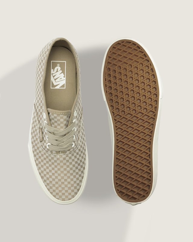（'w'★） Tênis Authentic Micro Check Taupe | Vans
