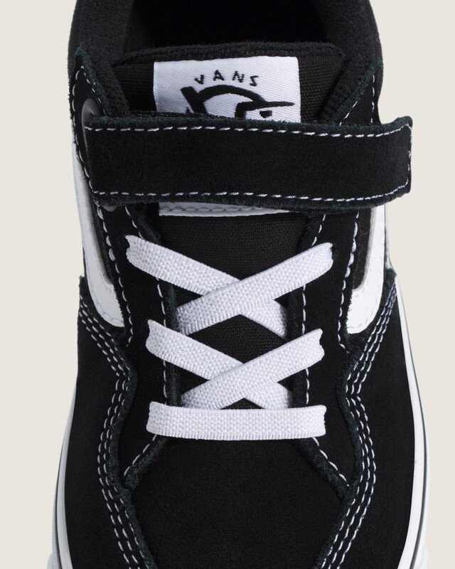 tênis skate rowan leather black white Infantil