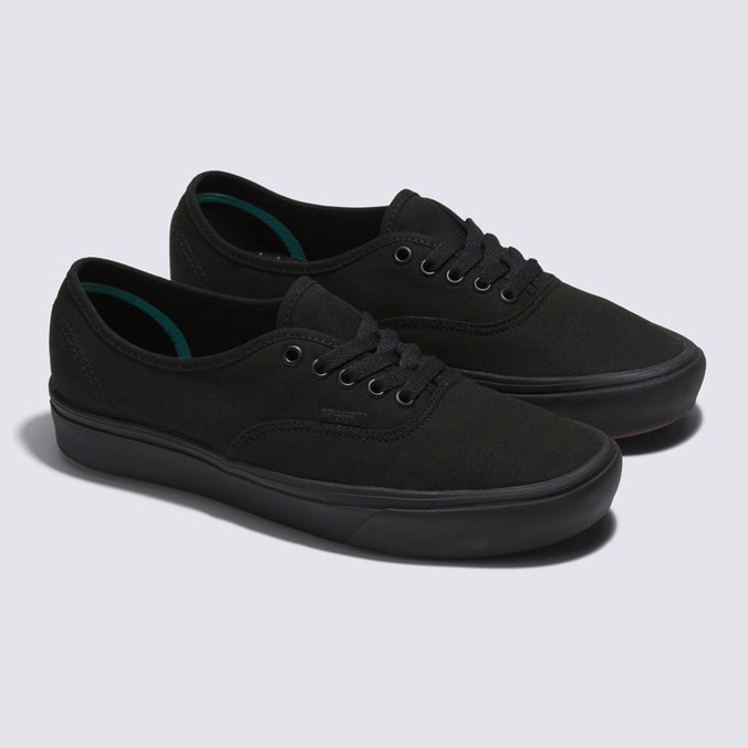 vans authentic black on black