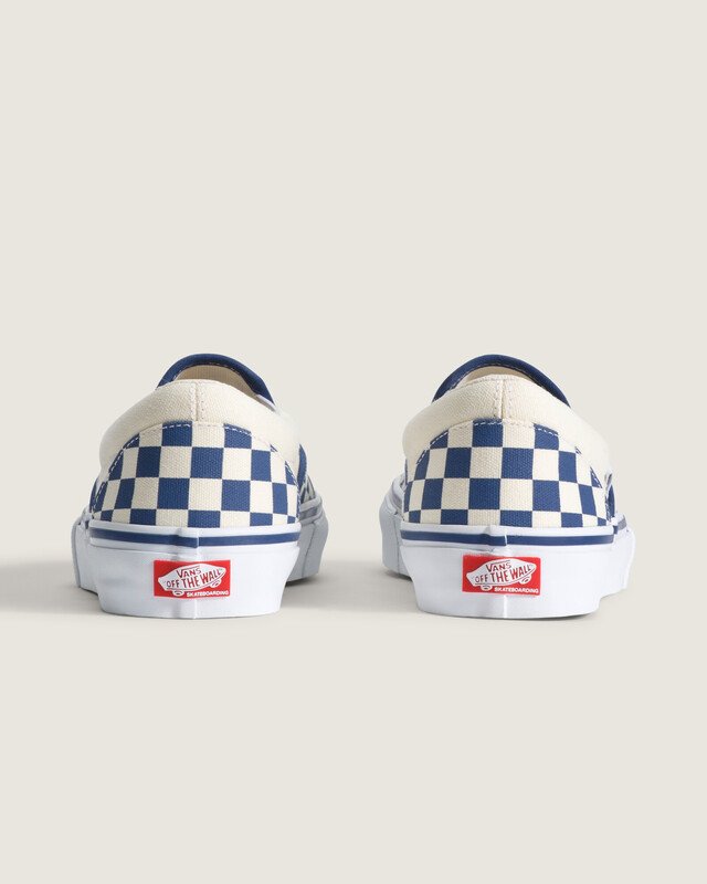 Tênis Skate Slip-On Blue Checkerboard