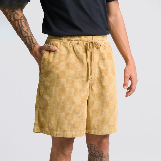 Bermuda Range Checkbrd Cord Loose Short Seasonal Hero: Knu Skool Pig Suede Gum Antelope