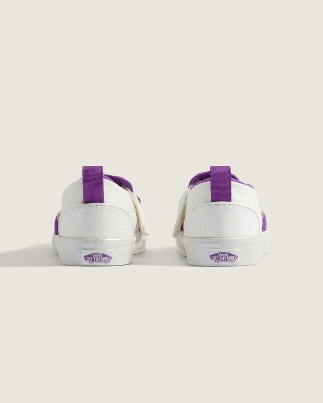 Tênis Slip On Glitter Pearl White Purple Infantil