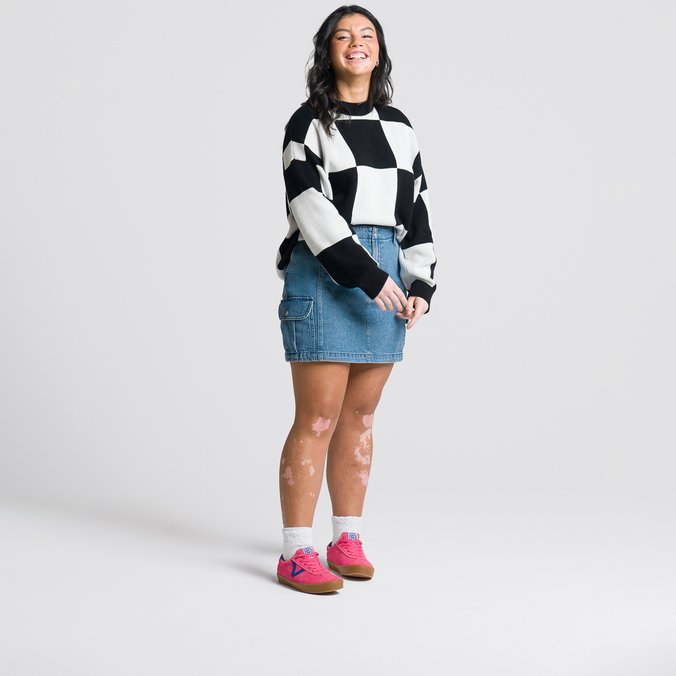 Saia Sidewalk Denim Skirt Stone Wash