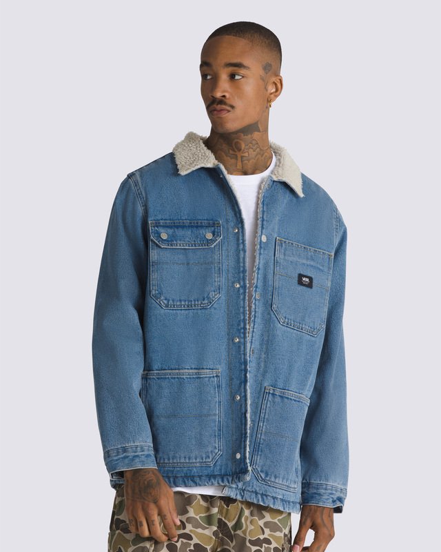 Jaqueta Drill Chore Denim Sherpa Stonewash Blue