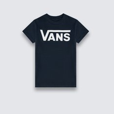 Clássico Vans é atemporal. Autenticidade “Off The Wall” na essência. Um visual tradicional que nunca sai de moda. A Camiseta Ss Navy Infantil é icônica e não passa despercebida. De silhueta clássica com corte mais ajustado ao corpo, a camiseta infantil de manga curta é confeccionada em tecido 100% algodão, com aplicação de etiqueta tecida Vans  lateral. Apresenta estampa frontal icônica, com assinatura Vans em “Drop V” centralizada na altura do peito, em silk à base d’água. Perfeita para todos os momentos dos pequenos, a camiseta clássica é totalmente fácil de vestir, para que a única preocupação seja brincar e curtir em todas as aventuras!