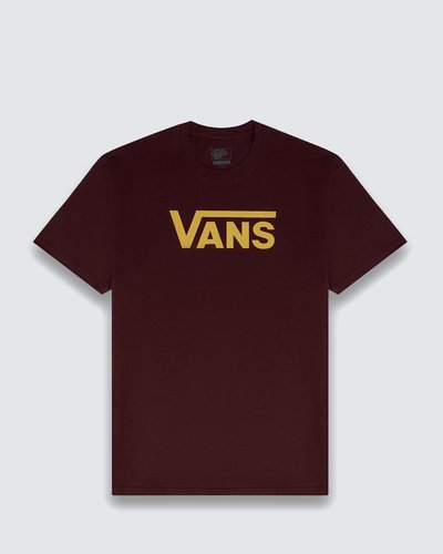 Fundada na Califórnia em 1966, a Vans está envolvida com a cultura de rua, artes, música e ligada ao skate e à evolução do esporte, sem perder a essência. Dos clássicos aos modernos, a Vans possui uma enorme variedade de modelos de tênis, roupas e acessórios, sempre mantendo o estilo "Off The Wall". A Camiseta Ss Burgundy de manga curta, possui estampa frontal com assinatura Vans em "Drop V", centralizada na altura do peito, em silk à base d’água. Traz etiqueta tecida Vans aplicada na manga, gola redonda e costura reforçada nos ombros.