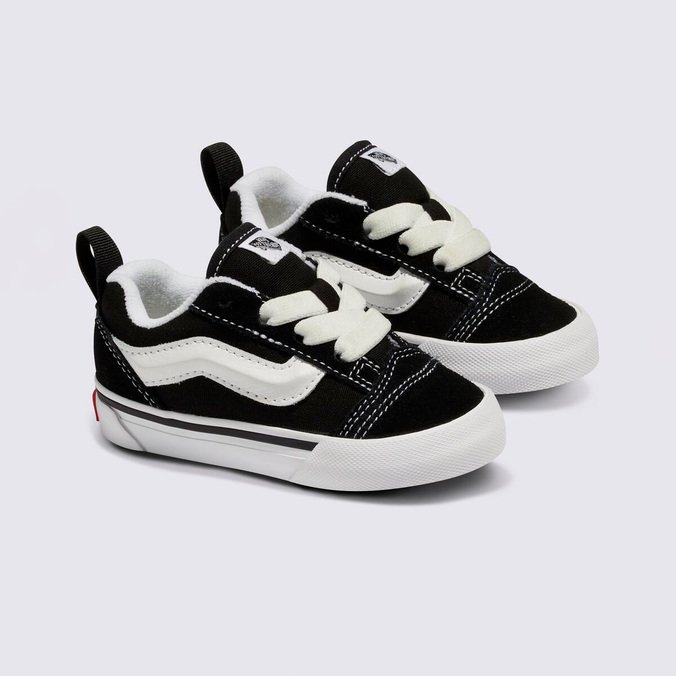 Tênis Knu Skool Elastic Lace Infantil Black True White