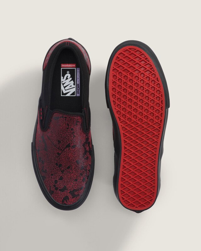 Tênis Skate Slip-On Halloween Saw Red Black