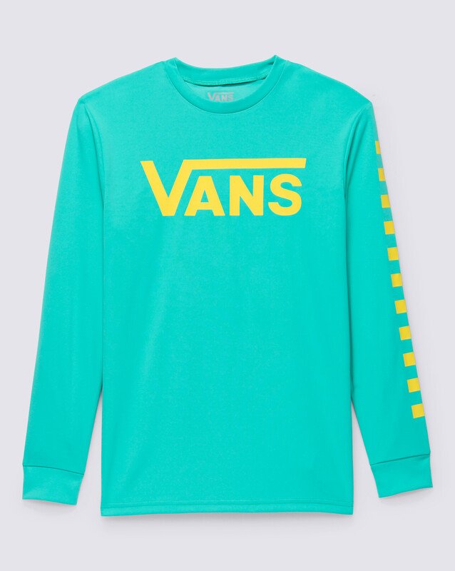 Camiseta Vans Classic Checker Sun Ls Waterfall Infantil