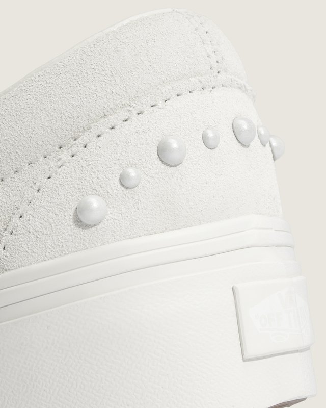 Tênis Classic Slip-On Platform Pearls Marshmallow