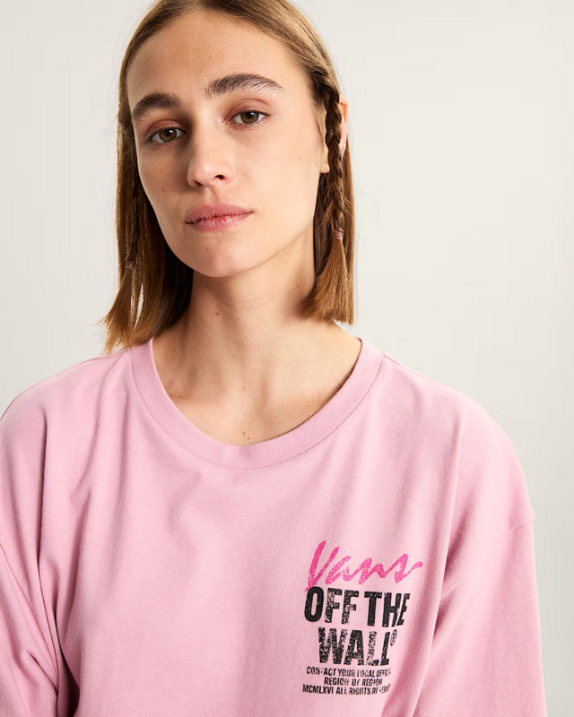 Camiseta Ss Lady Wall Outsized Pink Dawn | Vans