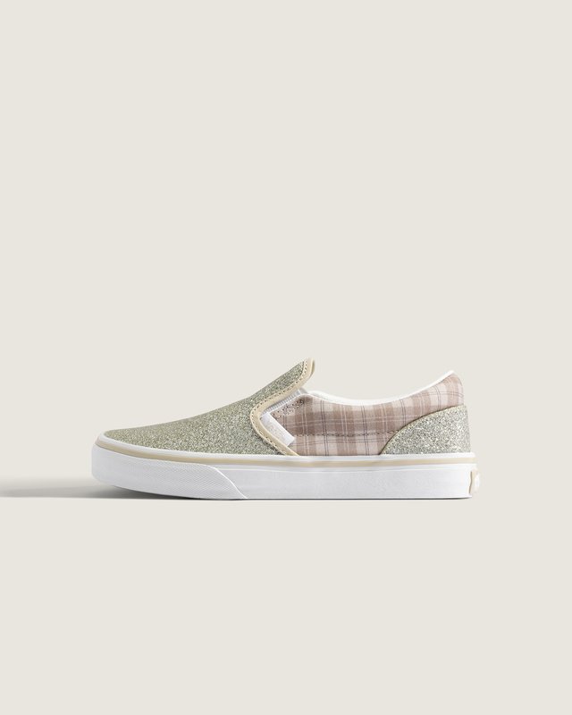 Tênis Slip-On Kids Incense Glitter Plaid Infantil