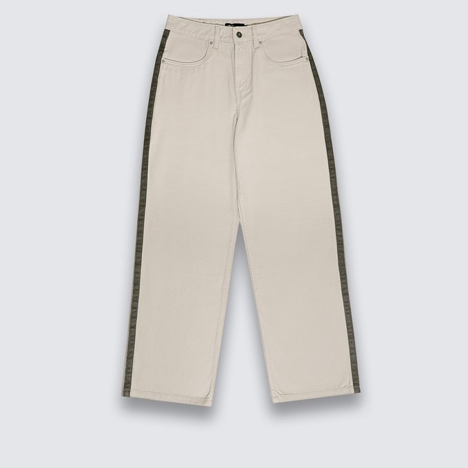 Calça Sirelle Side Stripe Puddle Oatmeal