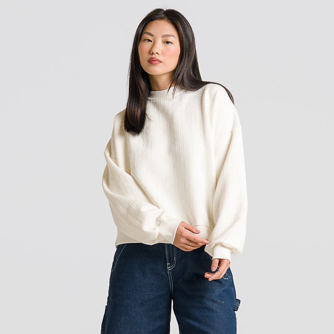 Moletom Sabine Loose Crew Marshmallow