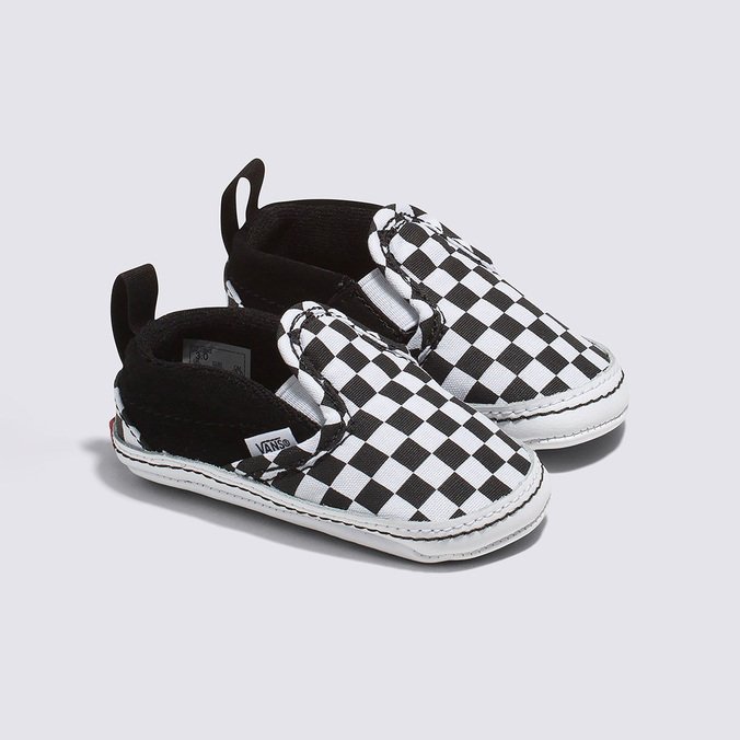 Vans slip on quadriculado preto e branco hot sale