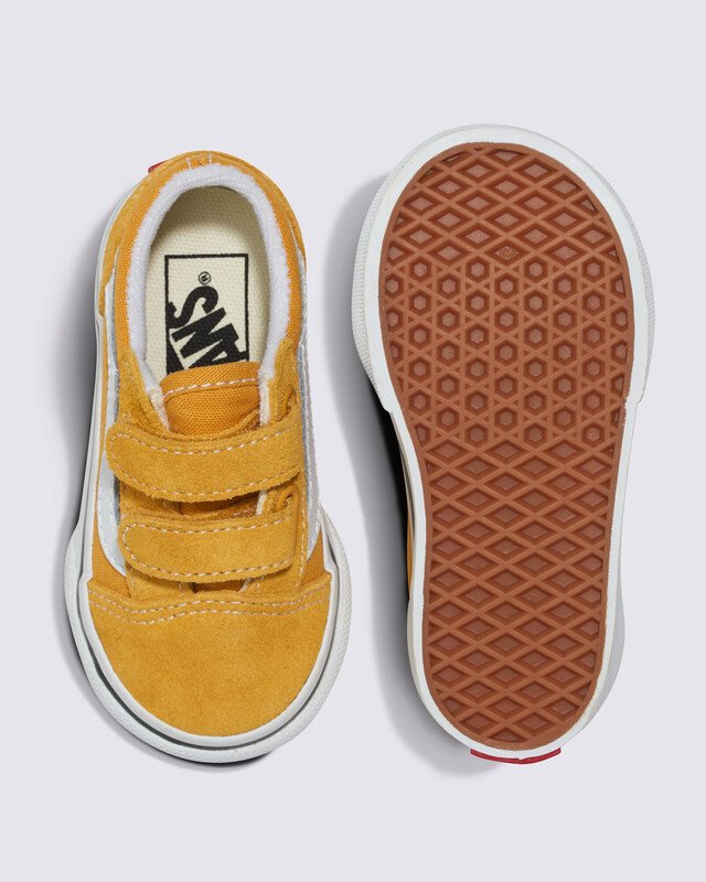 Tênis Old Skool V Infantil Checkerboard Golden Glow Vans
