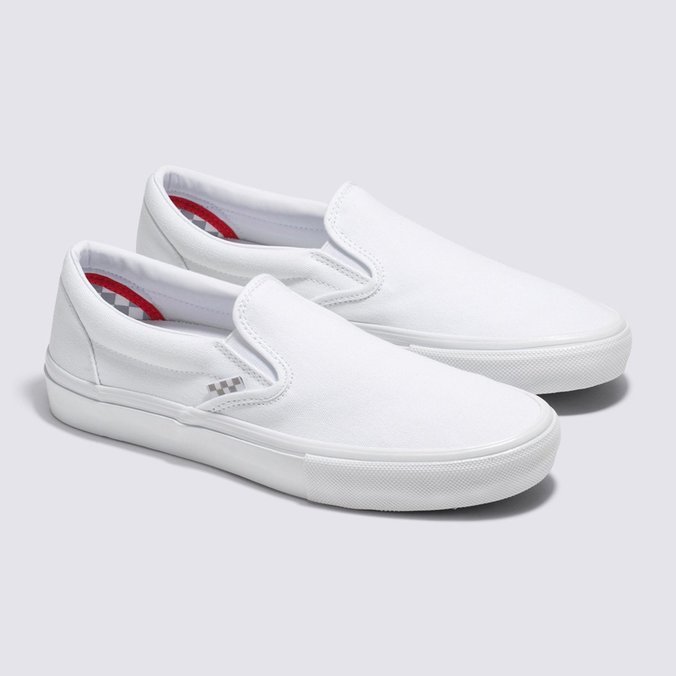 Tenis Skate Slip On True White Vans