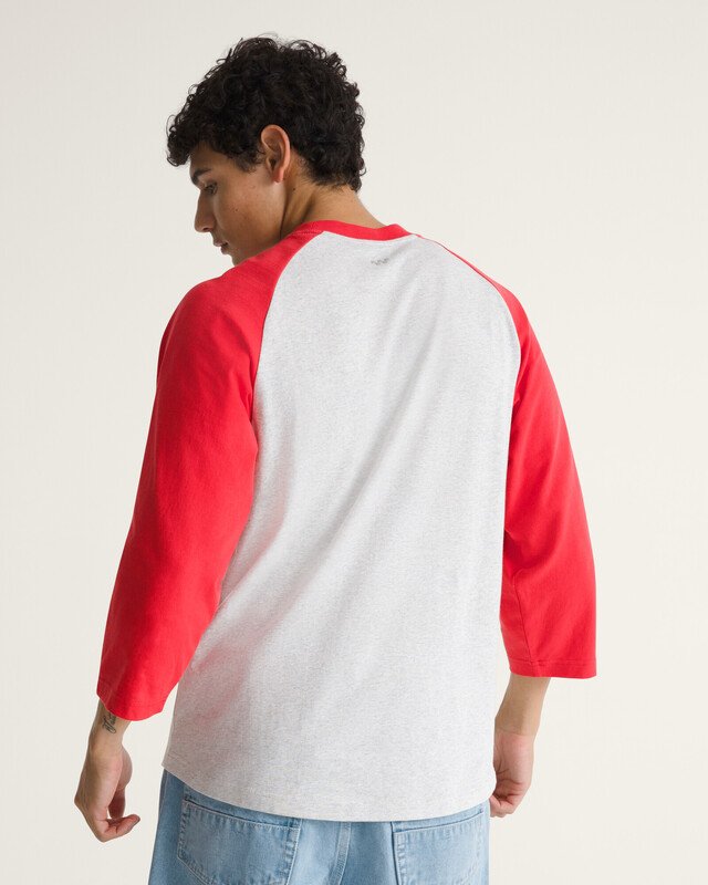 Camiseta Manga Curta Lx Raglan Crimson Haze Ash Heather