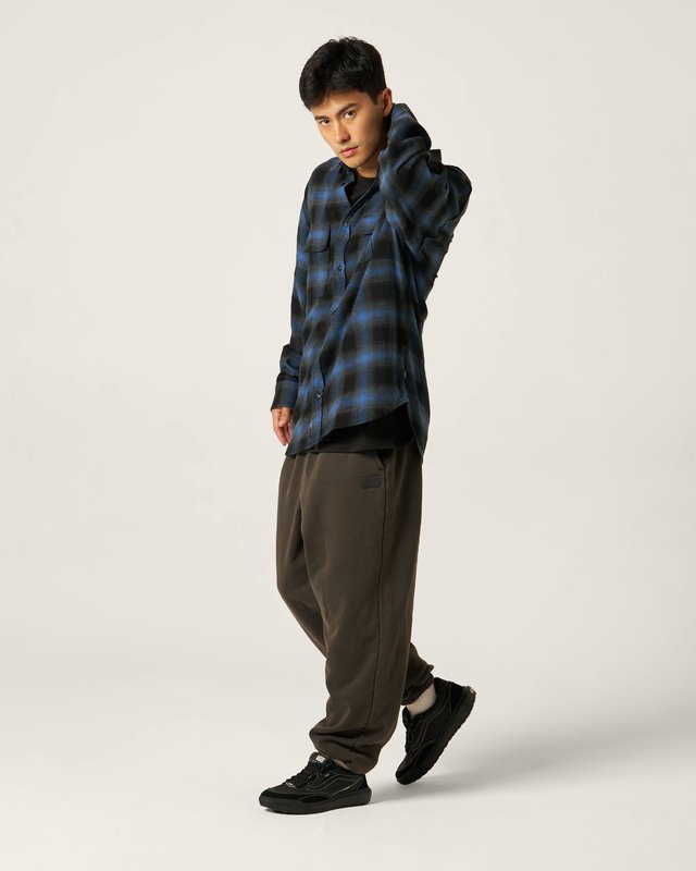 Camisa Manga Longa Lawson Plaid Flannel  Black True Navy