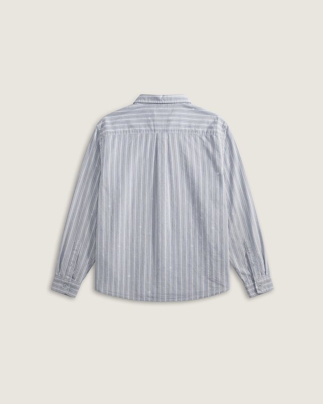 Camisa Manga Longa Vans X Rowan Stripe Woven Light Grey