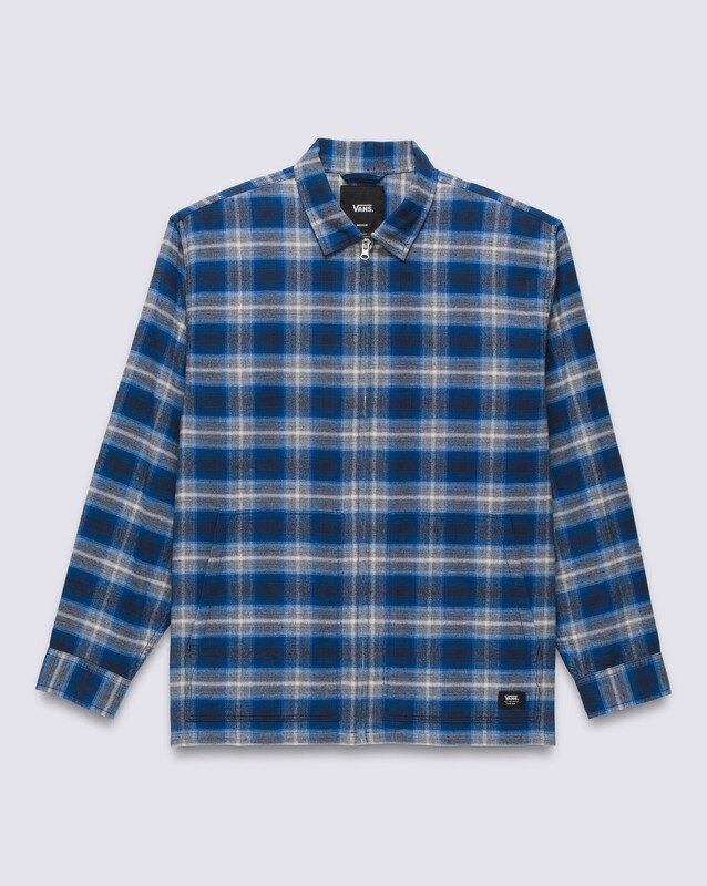 Camisa Montwood Zip Flannel LS Upland Dress Blues True Blue