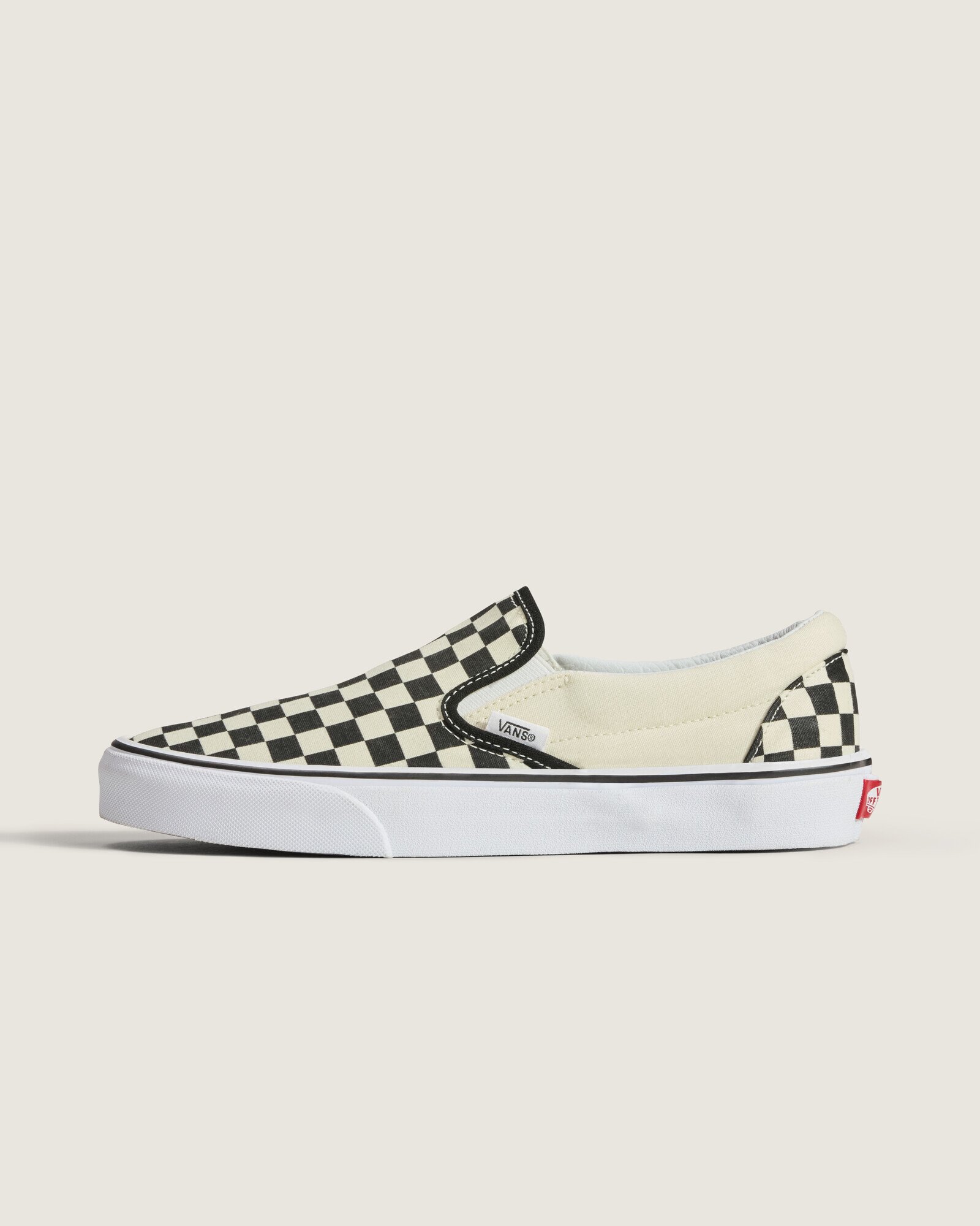 Vans Slip-On Checker Black Midsole キムタク Tênis Slip-On Checkerboard Black White | Vans
