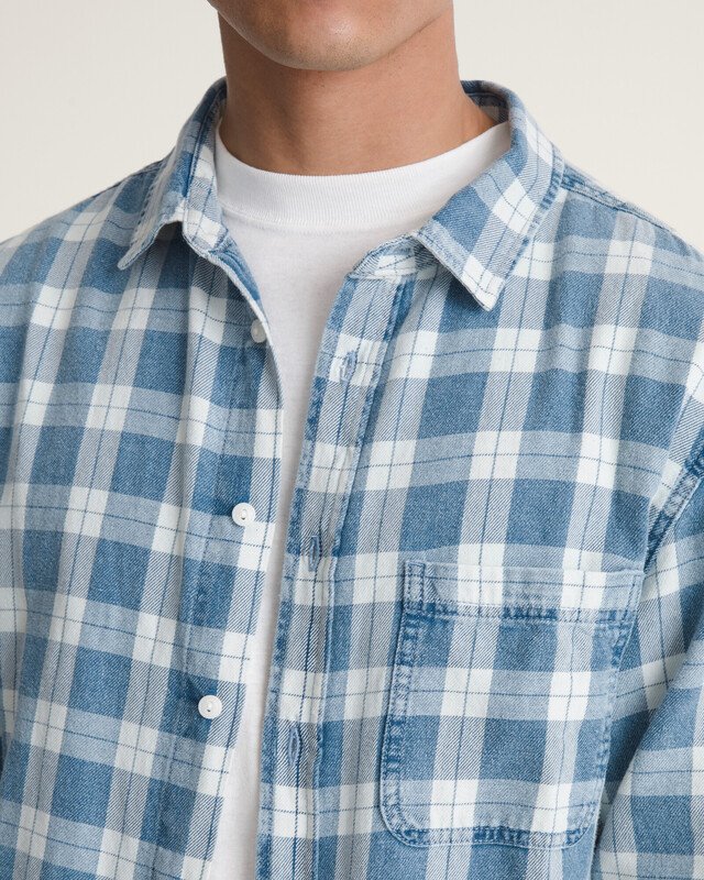 Camisa Manga Longa Lawson Vintage Indigo Bleach Indigo