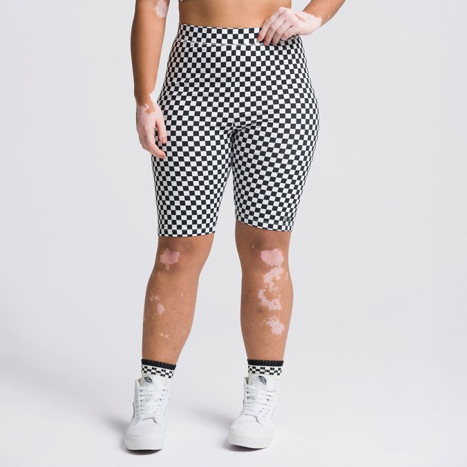 Bermuda Flying V Print Legging Checkerboard