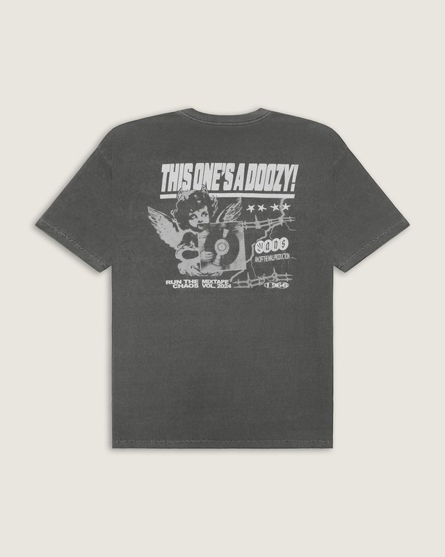 Camiseta Earthbound Outsized Ss Faded Black