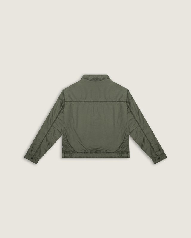 Jaqueta Lx Cotton Poplin Station Obsidian Fern
