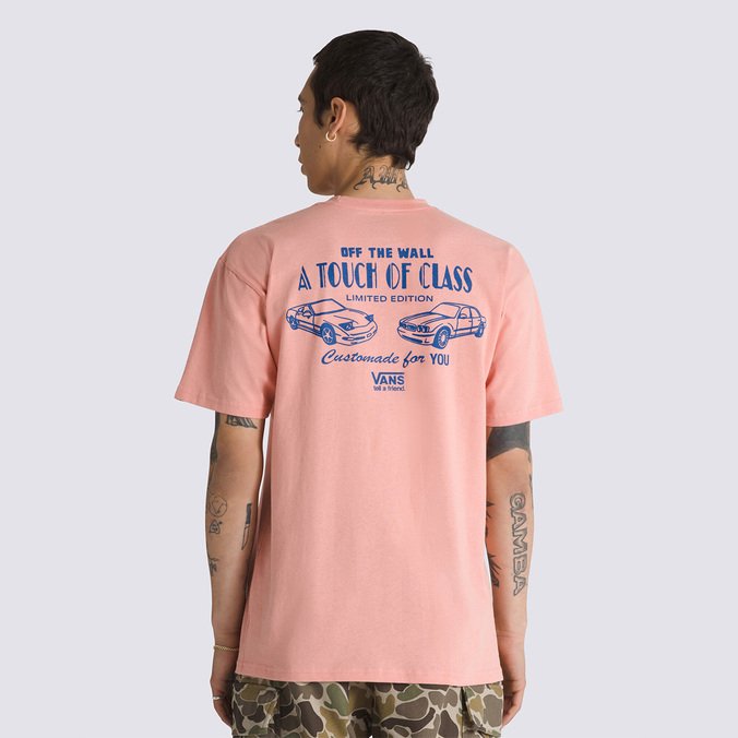 Camiseta rosa vans sales