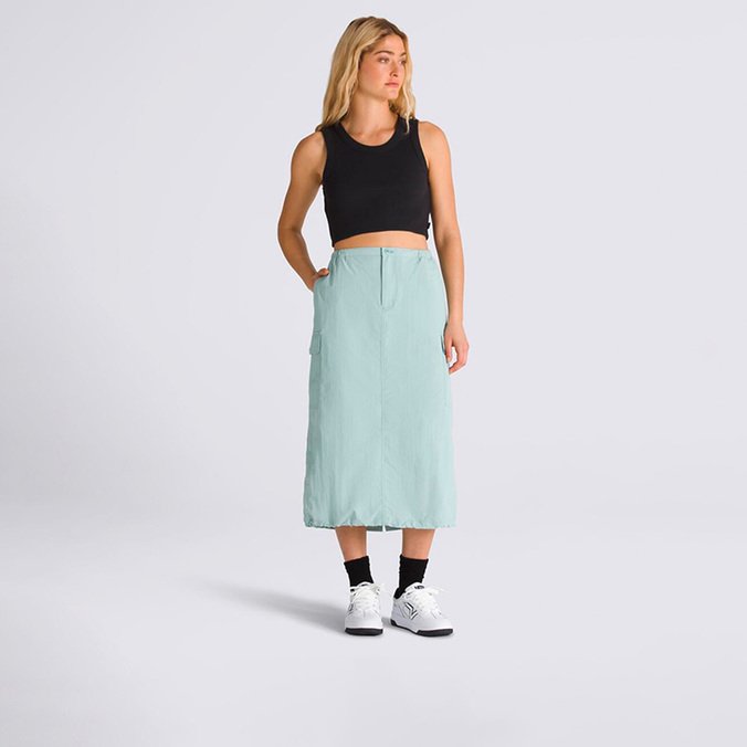 Saia Riley Parachute Cargo Skirt Upland Gray Mist