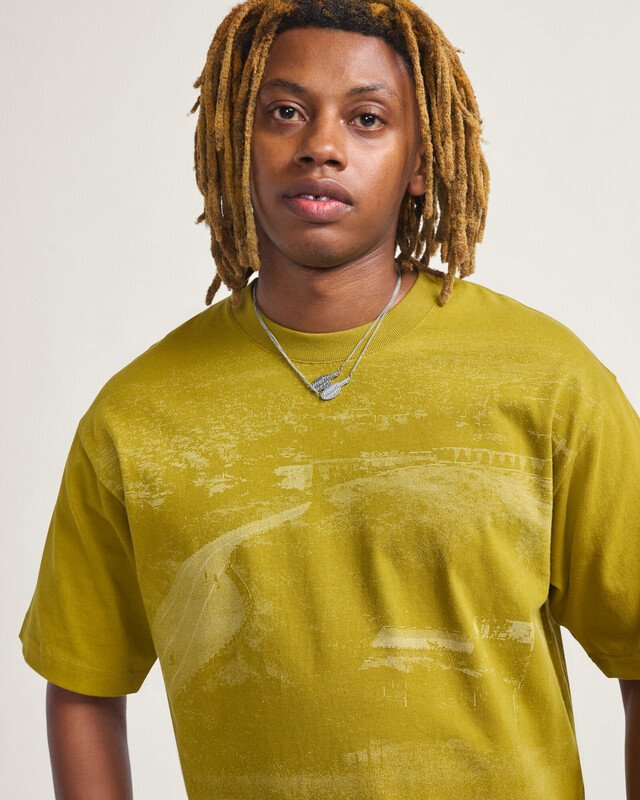 Camiseta Skate Atiba Haze Hillz Bomb Short Ss Tee Burnt Gold