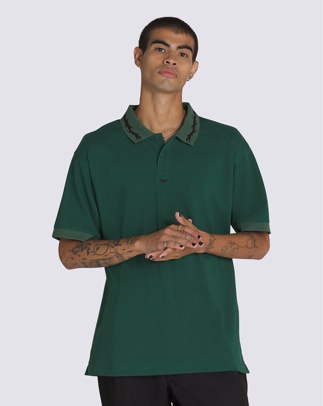 Camiseta Skate Mesh Polo Ss Curren Caples Rain Forest