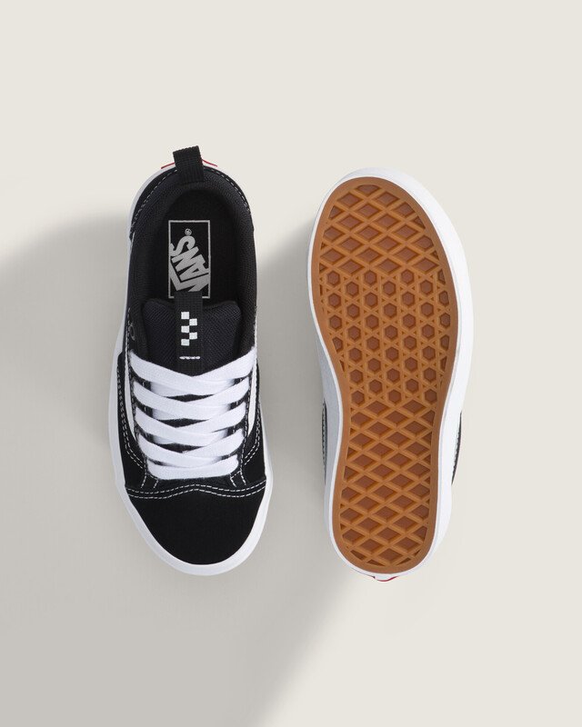 tênis skate old skool 36+ leather black white infantil