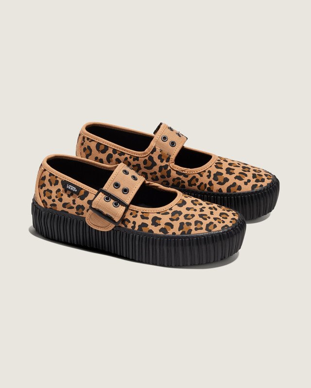 Tênis Mary Jane Creeper Grunge Core Leopard