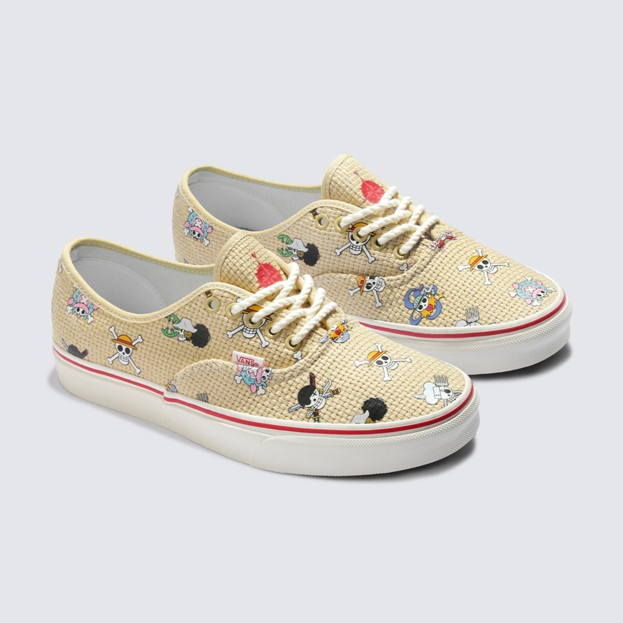 VANS x ONE PIECE AUTHENTIC★STRAW HAT CREW NATURAL/MULTI Vans x One Piece Straw Hat Nami Natural Sneakers Luffy