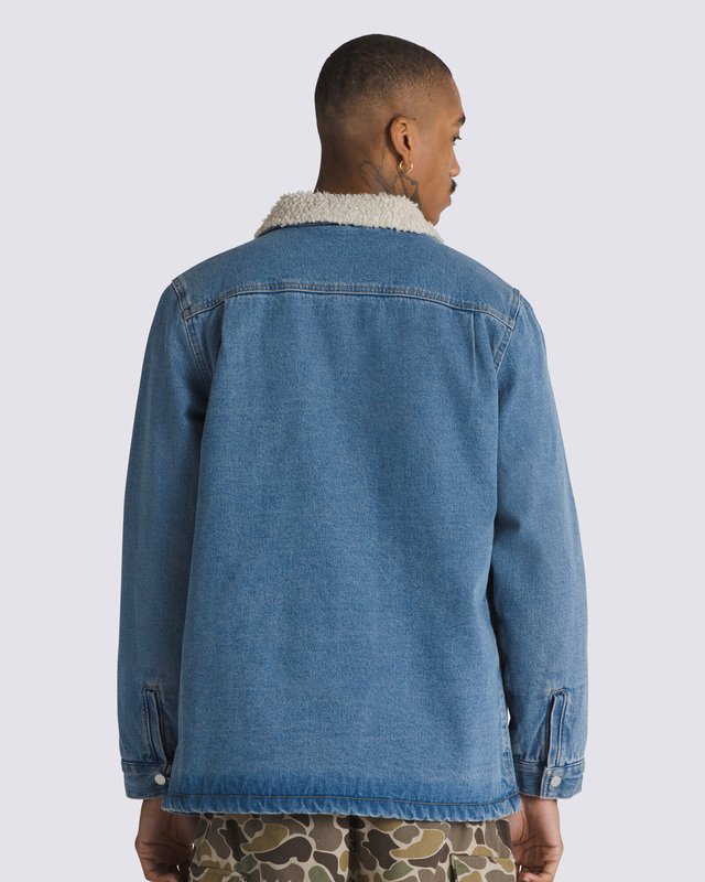 Jaqueta Drill Chore Denim Sherpa Stonewash Blue