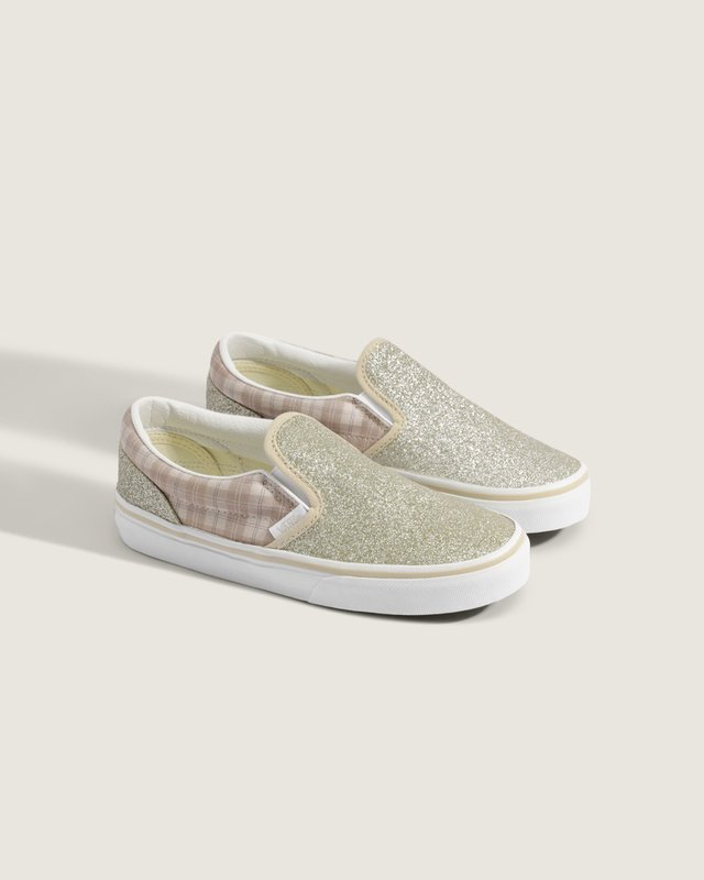 Tênis Slip-On Kids Incense Glitter Plaid Infantil