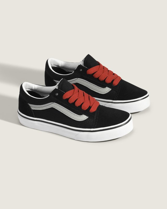 Tênis Old Skool Kids Retro Pop Black Red Infantil