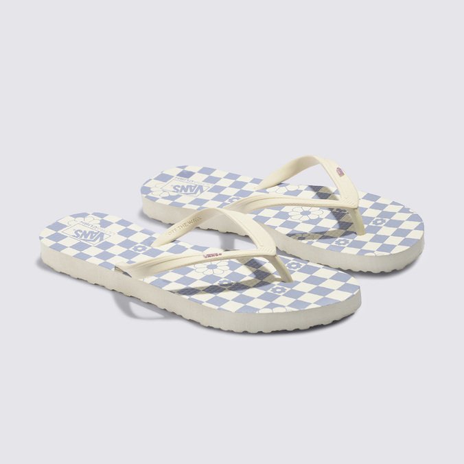 Chinelo Floral Checkerboard Lavender Black