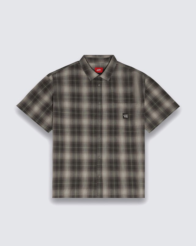 Camisa Skate Plaid Ss Woven Walnut
