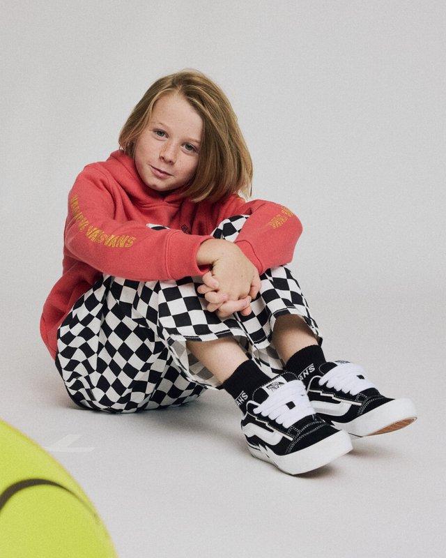 Tênis Knu Skool Black White Infantil