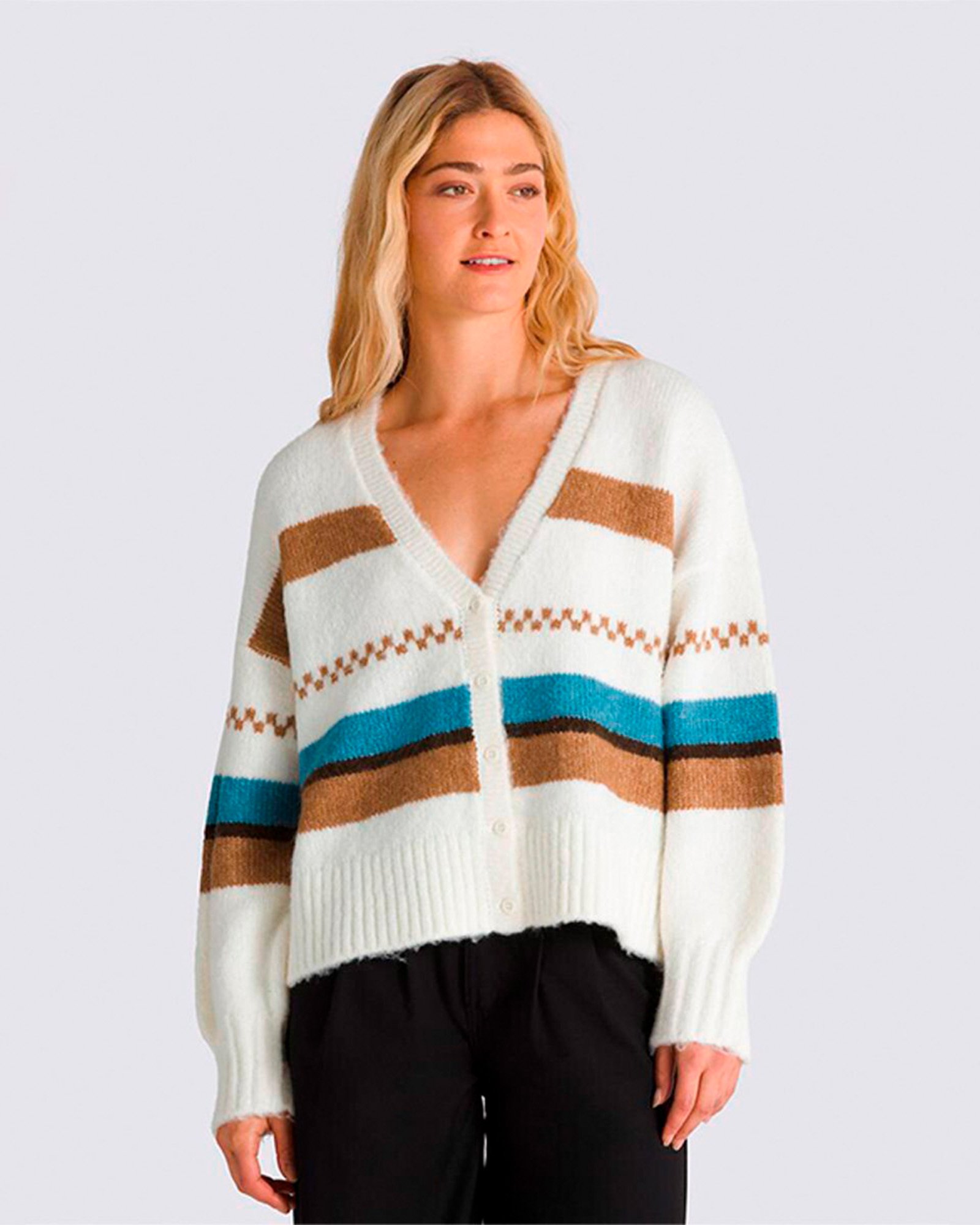 Casaco Valerie Stripe Cardigan Upland Marshmallow | Vans